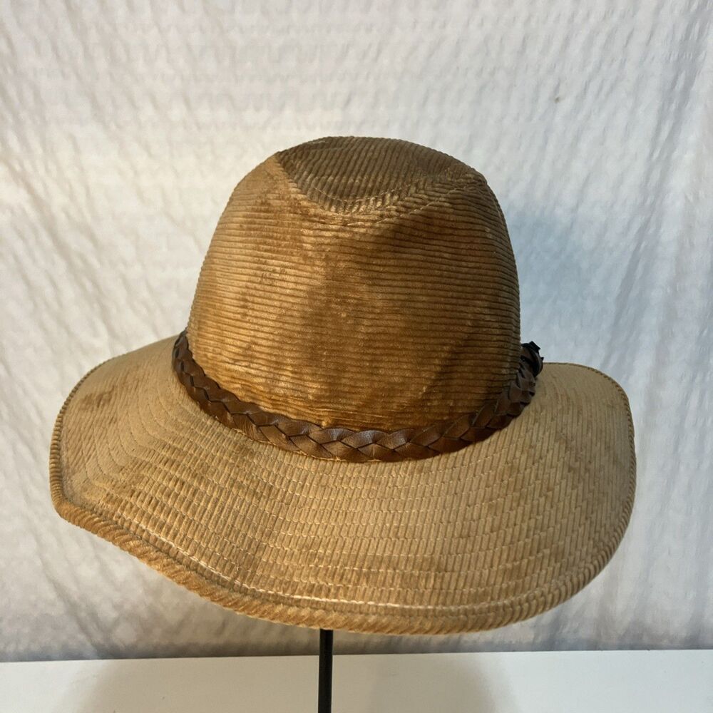 Amalgamated Clothing & Textile Brown Corduroy Men’s Hat Large 7 1/4”- 7 3”8 USA